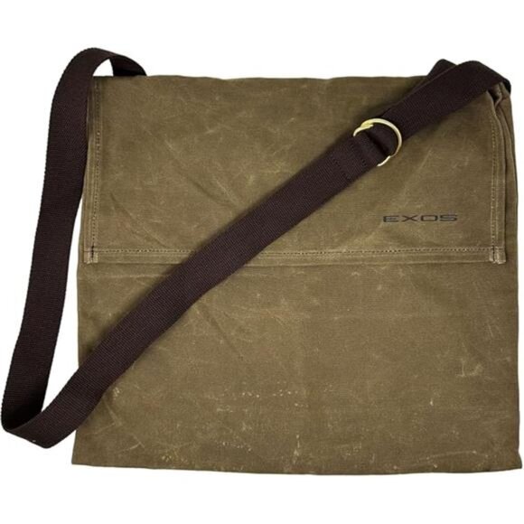 Waxed Canvas Haversack Shoulder Bag Durable Bushcraft Foraging Gardening Bag - Picture 7 of 7